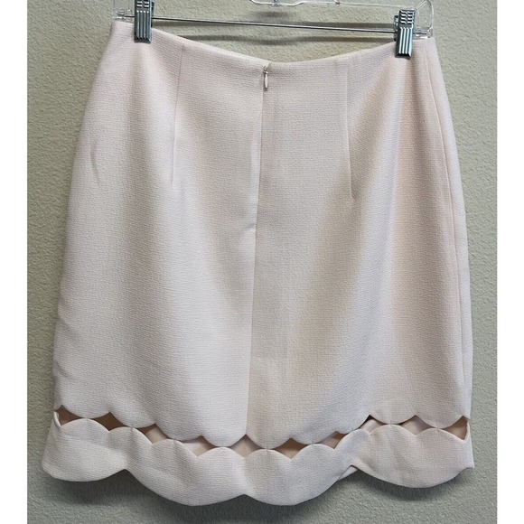 Club Monoco Atrina Skirt Size 8 Pink Pearl Scalloped Cutout Hem NEW - Picture 7 of 13